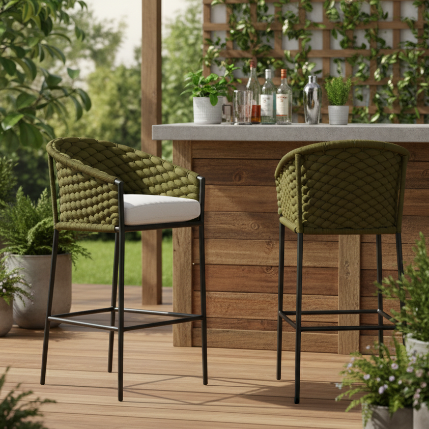 Lloyd Flanders Escape Aluminum Outdoor Bar Stool