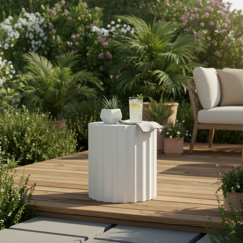 Sunset West Athena Concrete Outdoor End Table