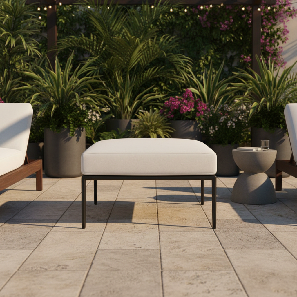 Lloyd Flanders Escape Aluminum Outdoor Ottoman