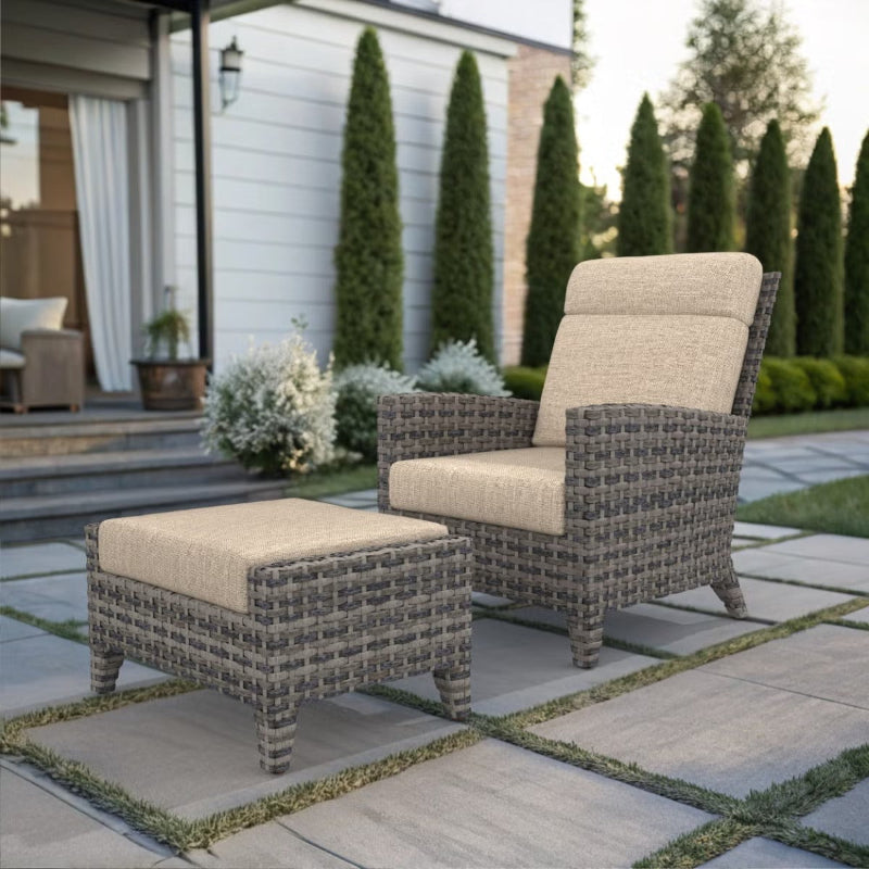 Forever Patio Cavalier Wicker Outdoor Rectangular Ottoman