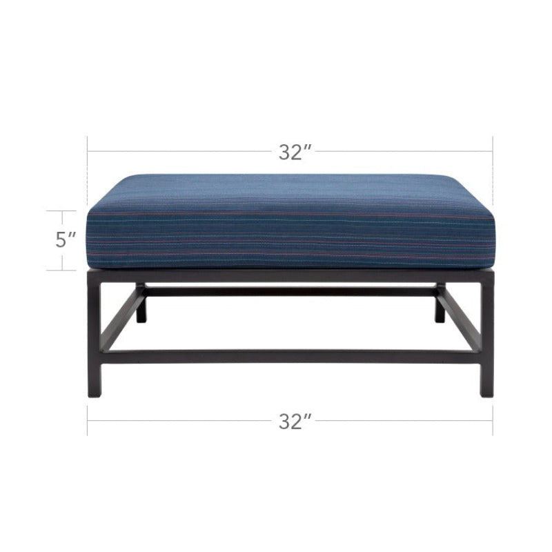 DecoScape Delano Aluminum Outdoor Ottoman (Square)