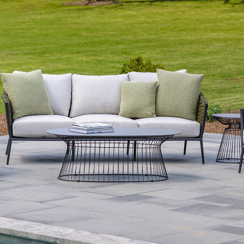 Lloyd Flanders Escape Aluminum Outdoor 47.5" Oval Cocktail Table