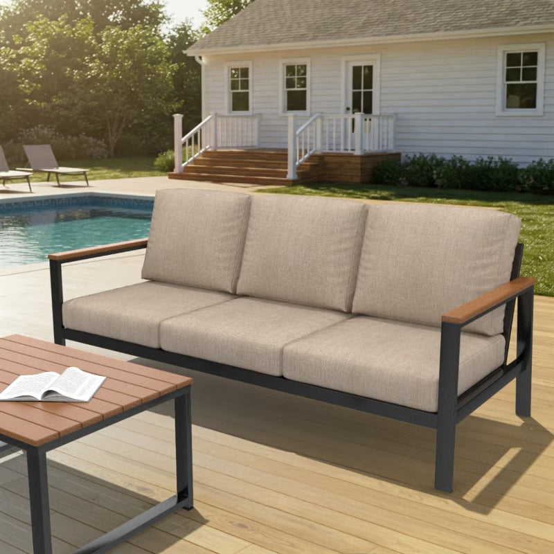 Forever Patio Hanover Aluminum Outdoor 3-Seater Sofa