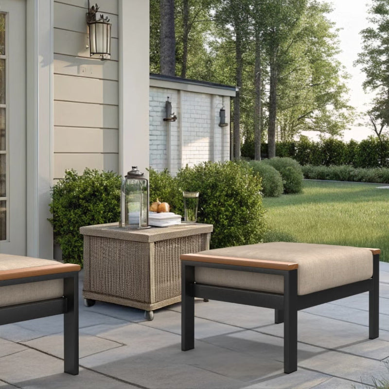 Forever Patio Hanover Aluminum Outdoor Rectangular Ottoman