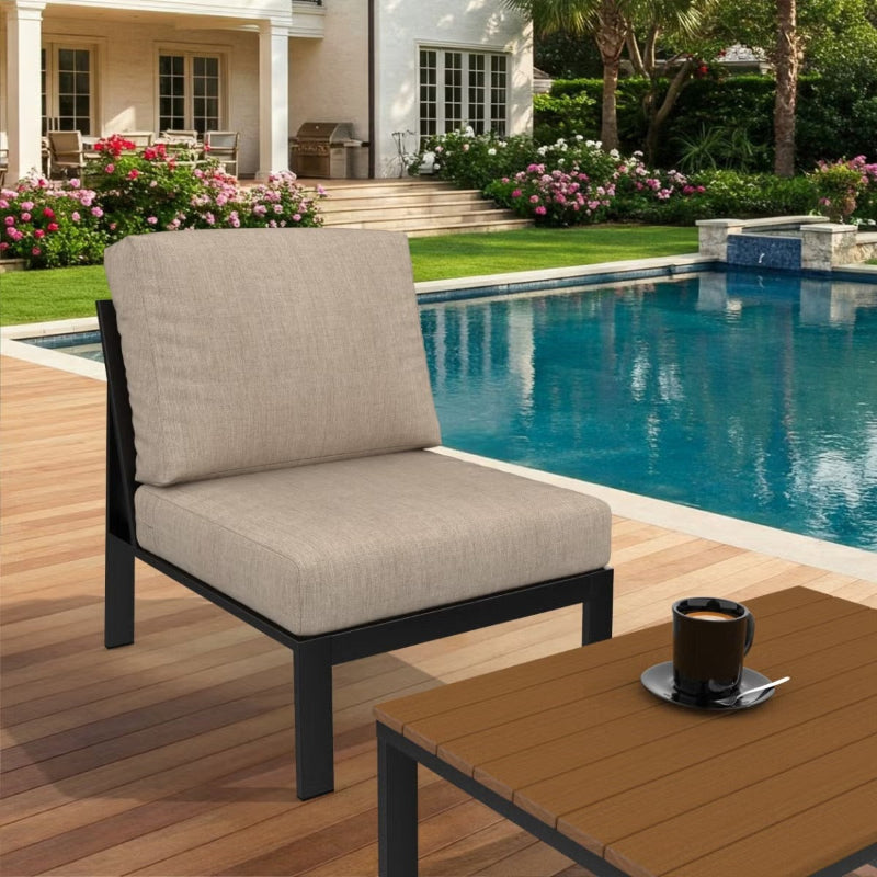 Forever Patio Hanover Aluminum Wicker Outdoor Sectional Middle Chair