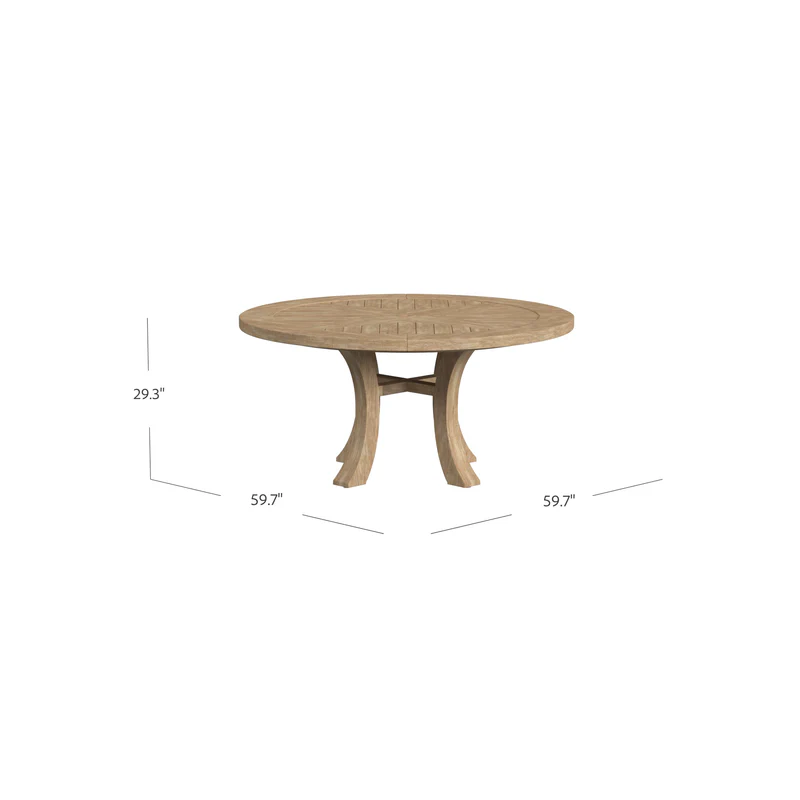 Sunset West Cambria Teak Outdoor Round Dining Table