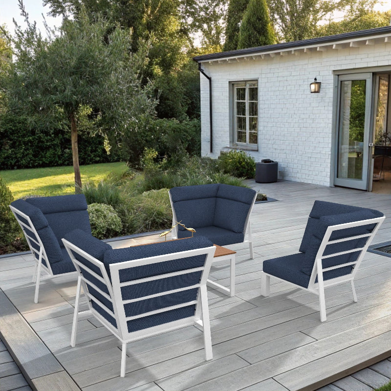 NorthCape International Ashford Aluminum Outdoor Sectional 90 Degree Corner Chair