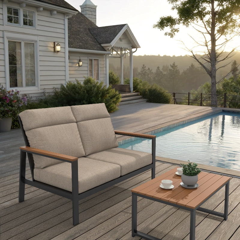 NorthCape International Windsor Aluminum Outdoor Loveseat