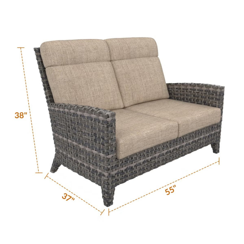 Forever Patio Cavalier Wicker Outdoor Loveseat