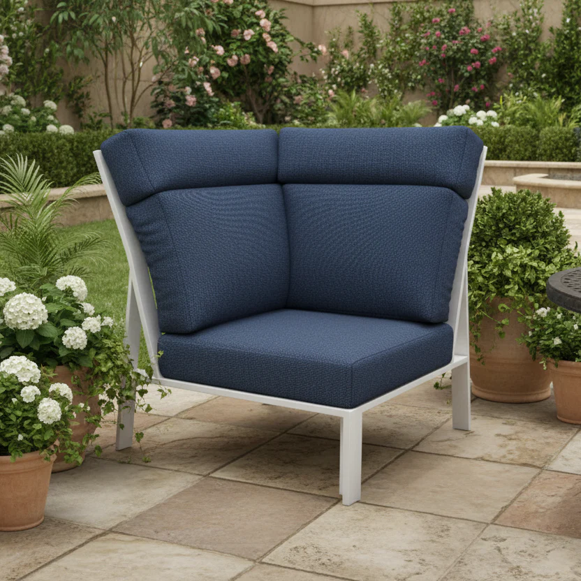 NorthCape International Ashford Aluminum Outdoor Sectional 90 Degree Corner Chair