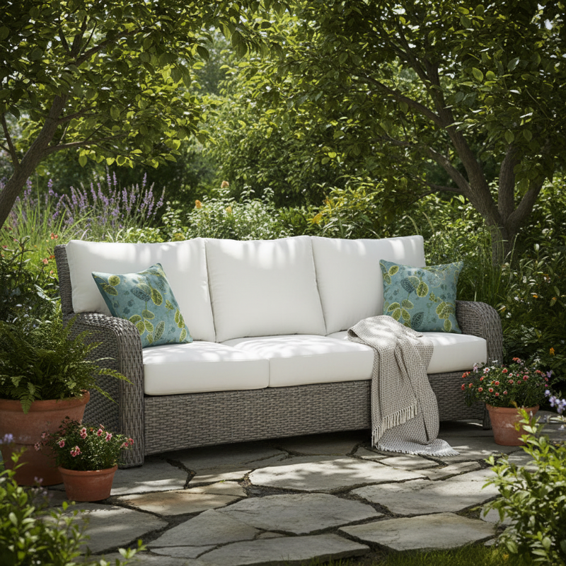 South Sea Rattan Saint Tropez Wicker Outdoor Sofa