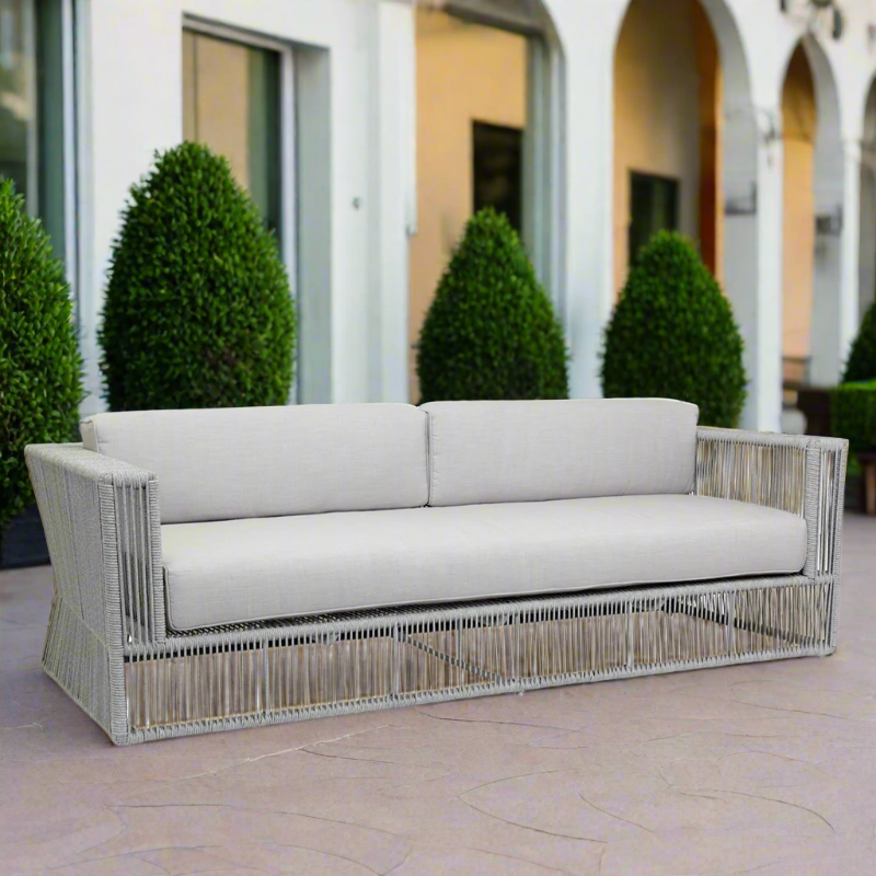 Sunset West Miami Rope Aluminum Outdoor Sofa