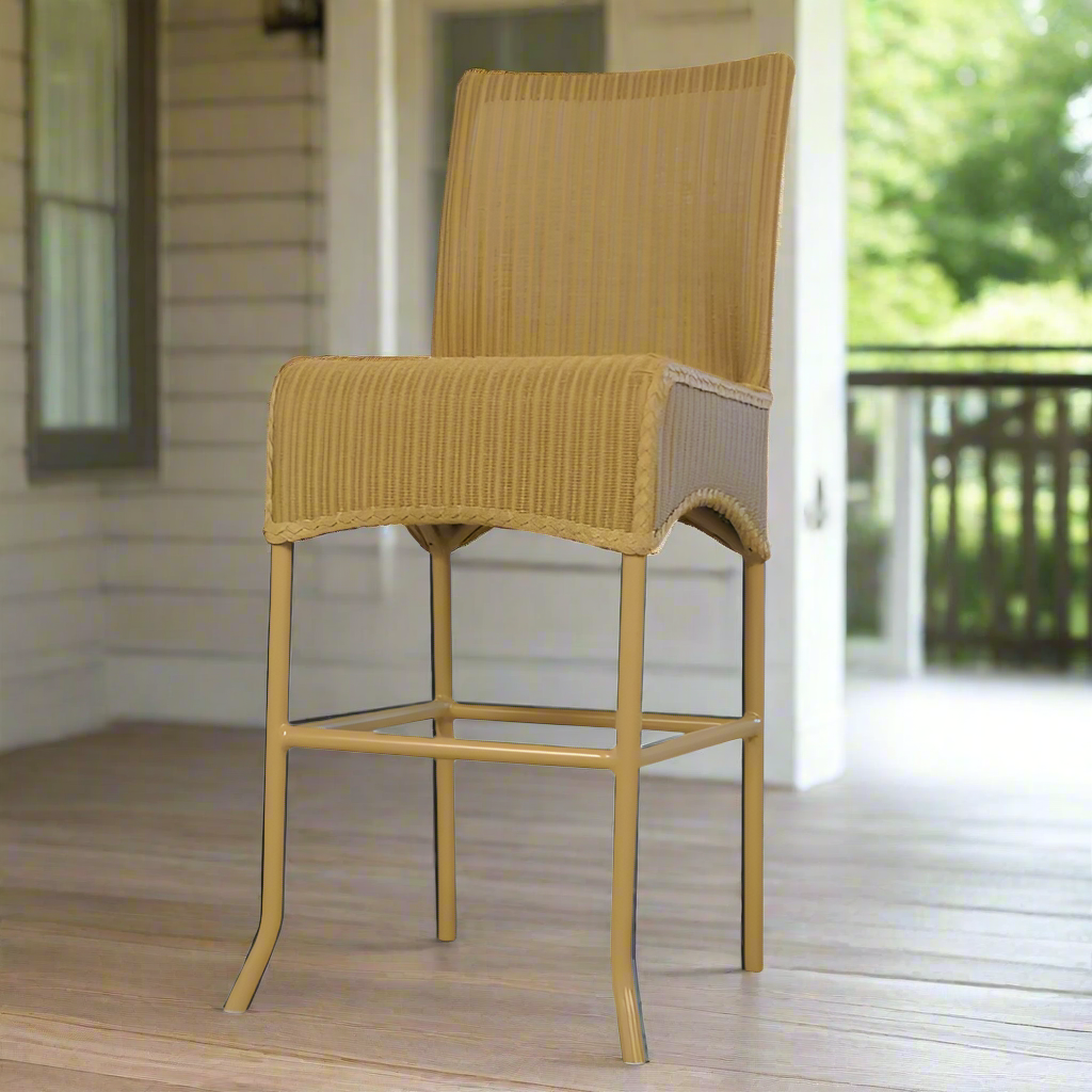 Lloyd Flanders Loom Square Top Bar Stool