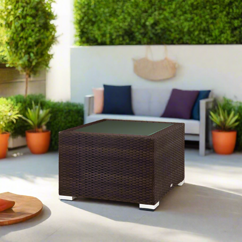 DecoScape Lucaya Wicker Aluminum Outdoor Coffee Table
