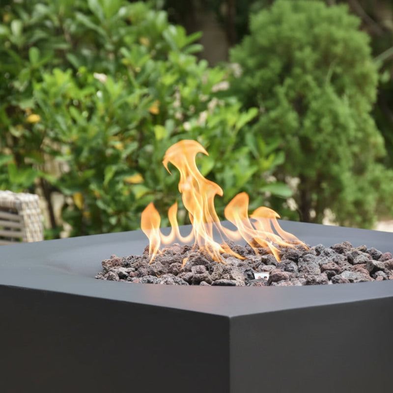 Elementi Burlington Glass Fiber Reinforced Concrete Outdoor Fire Pit Table