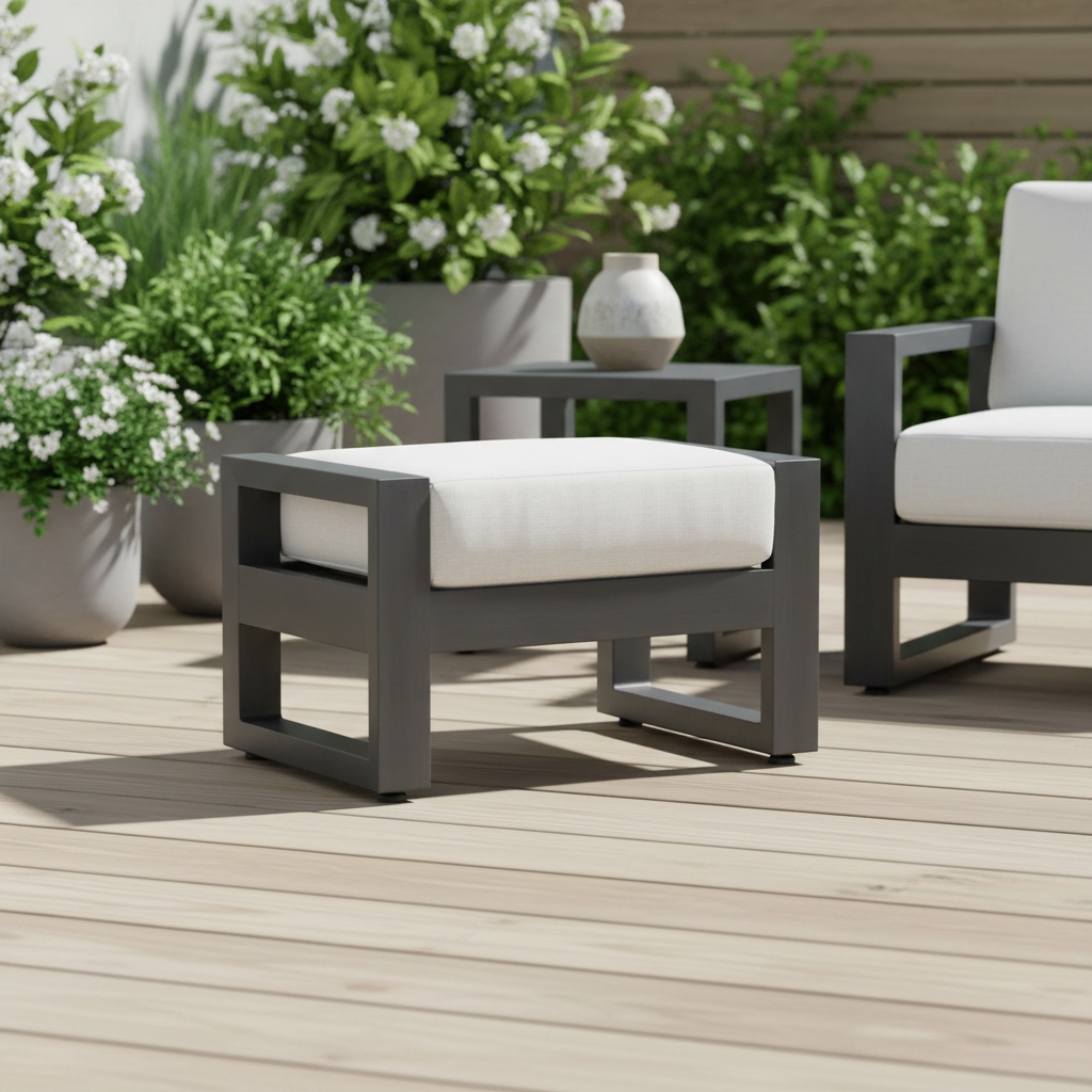 Sunset West Redondo Aluminum Outdoor Ottoman
