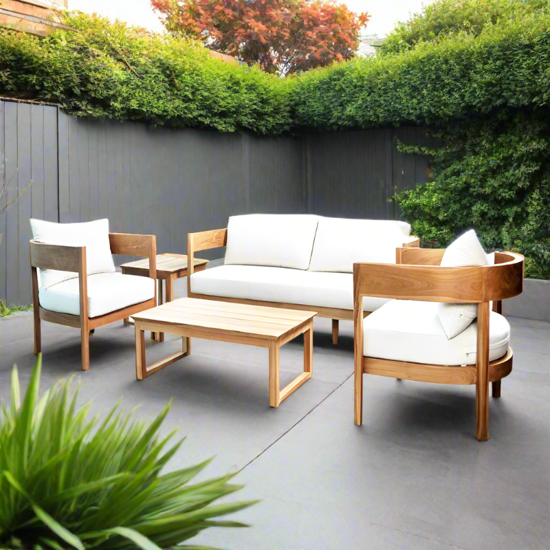 Panama Jack Bali Teak Outdoor 4-Person Lounge Set