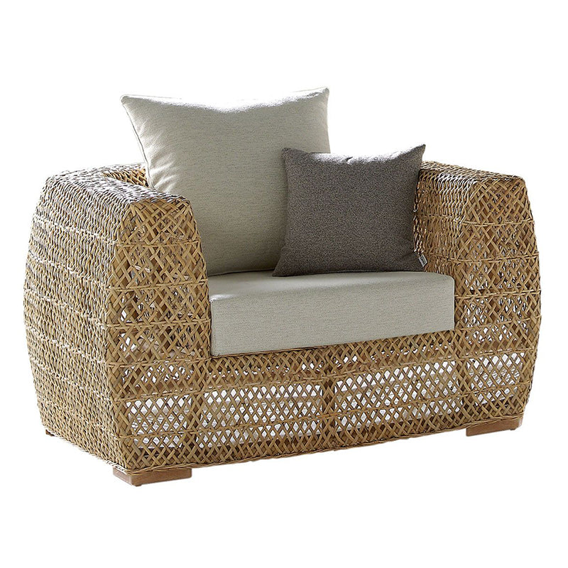 Panama Jack Sumatra Outdoor Wicker Lounge Chair with Cushions