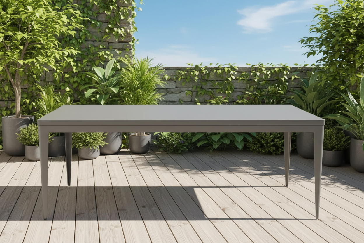 DecoScape South Beach Aluminum Outdoor Rectangular Dining Table