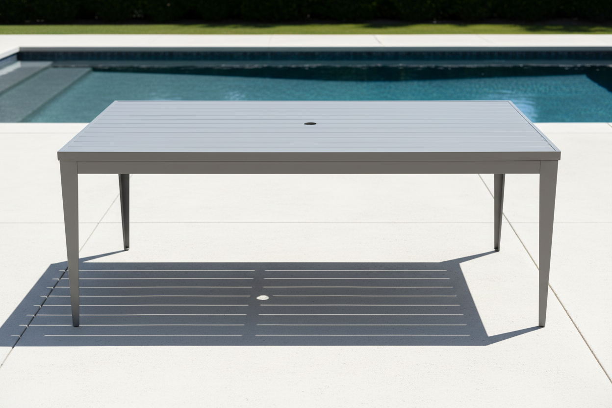 DecoScape South Beach Aluminum Outdoor Rectangular Dining Table
