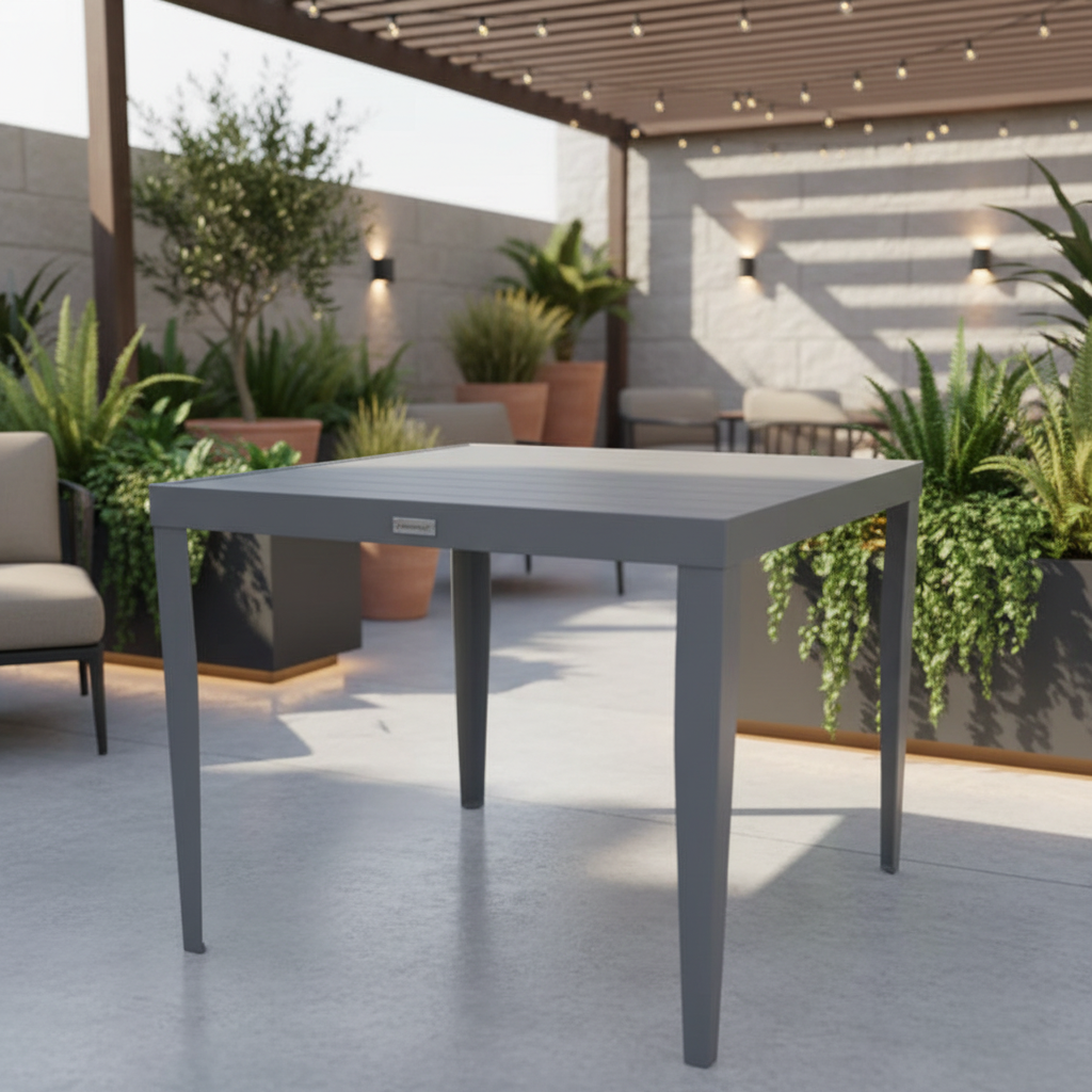 DecoScape South Beach Aluminum Outdoor Square Dining Table