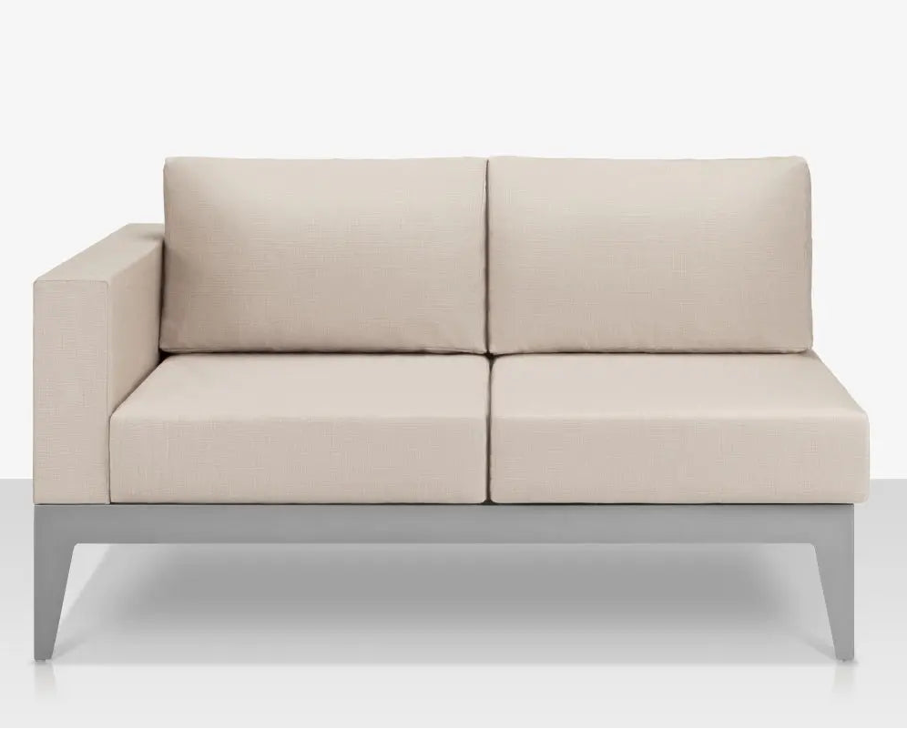 DecoScape South Beach Aluminum Outdoor Left Arm Loveseat