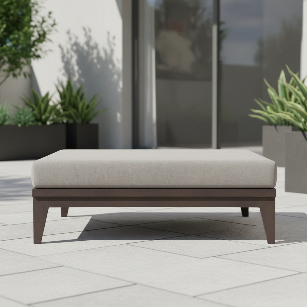 DecoScape South Beach Aluminum Outdoor Ottoman