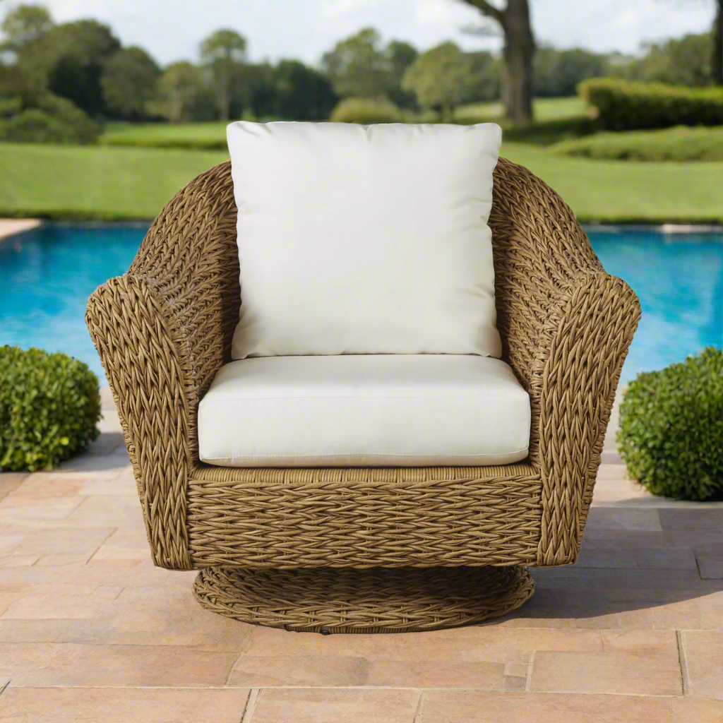 Lloyd Flanders Cayman Wicker Swivel Rocker Lounge Chair