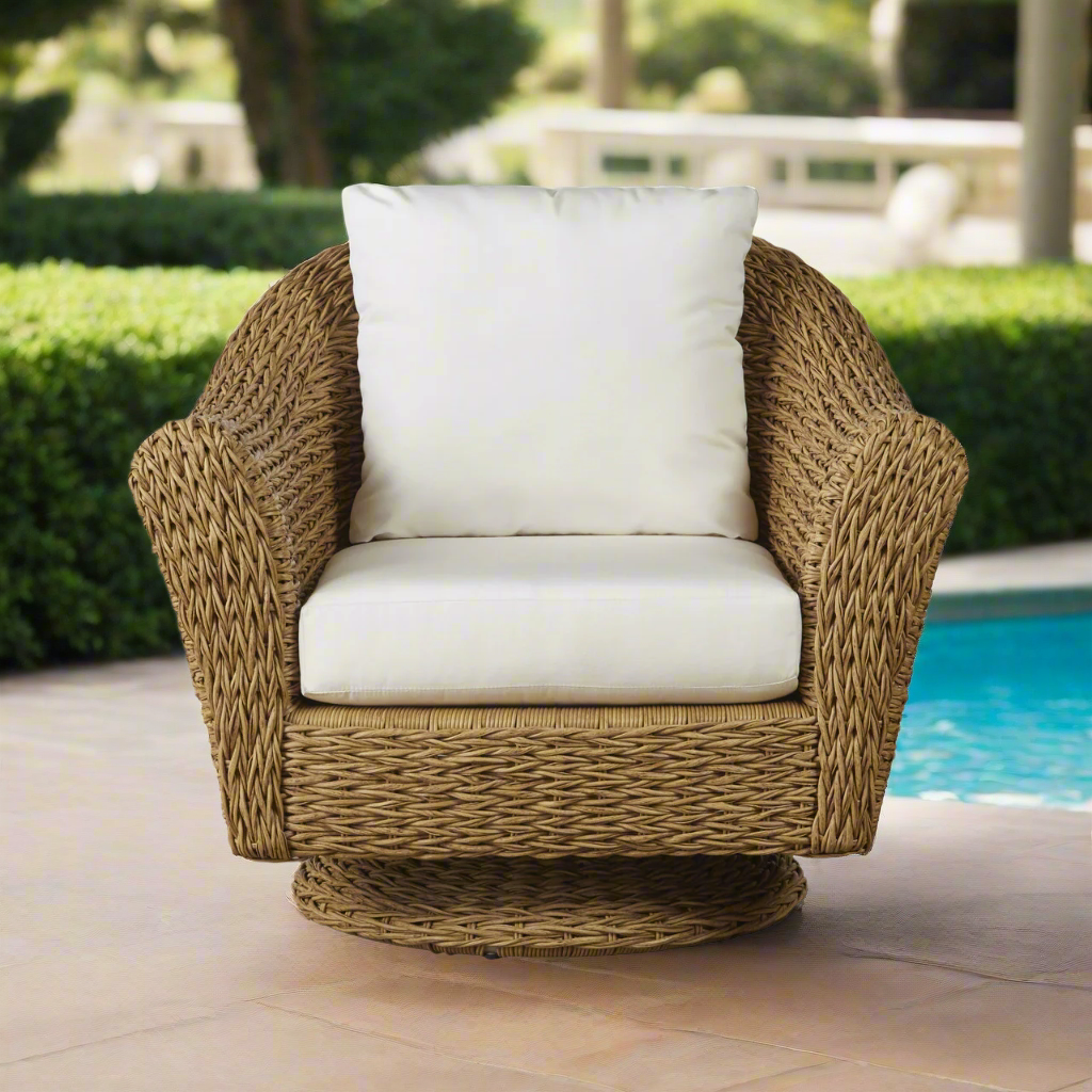 Lloyd Flanders Cayman Wicker Swivel Rocker Lounge Chair