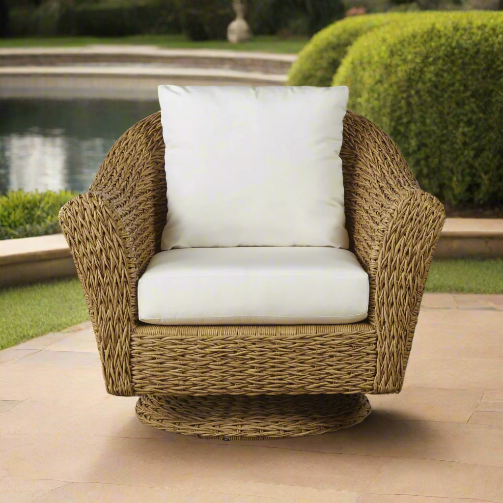 Lloyd Flanders Cayman Wicker Swivel Rocker Lounge Chair