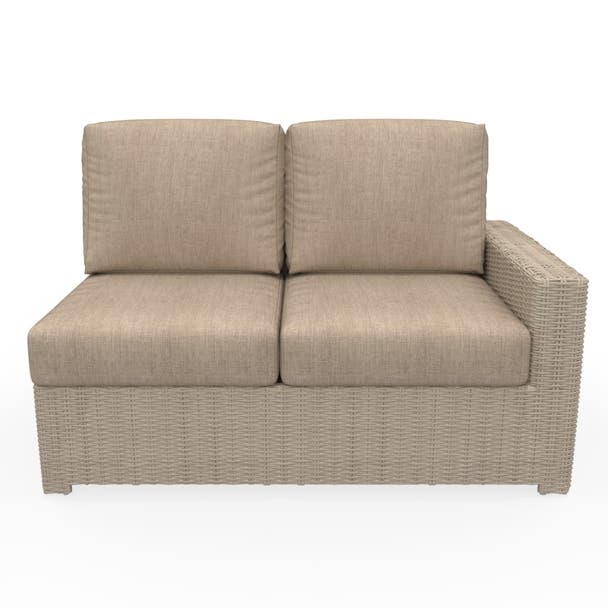 NorthCape International Terraza Wicker Outdoor Left Arm Sectional Loveseat
