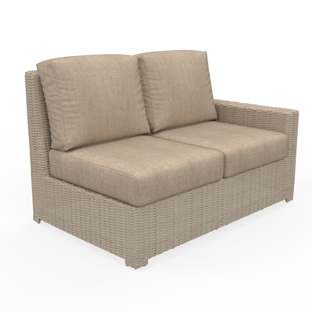 NorthCape International Terraza Wicker Outdoor Left Arm Sectional Loveseat