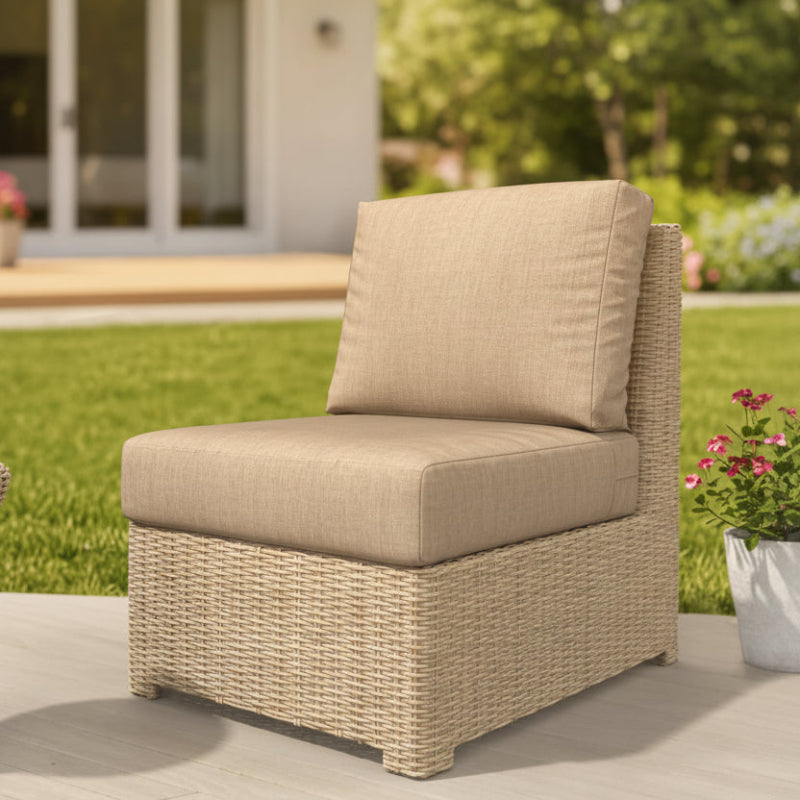 NorthCape International Terraza Wicker Outdoor Sectional Middle Chair