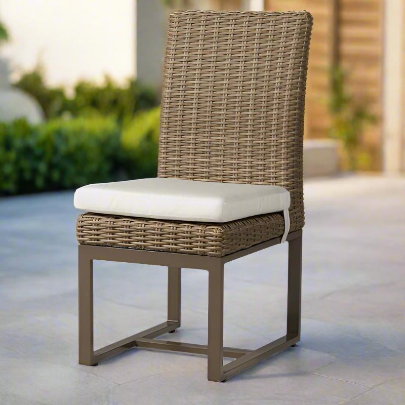 Lloyd Flanders Milan Woven Vinyl Outdoor Armless Dining Chair