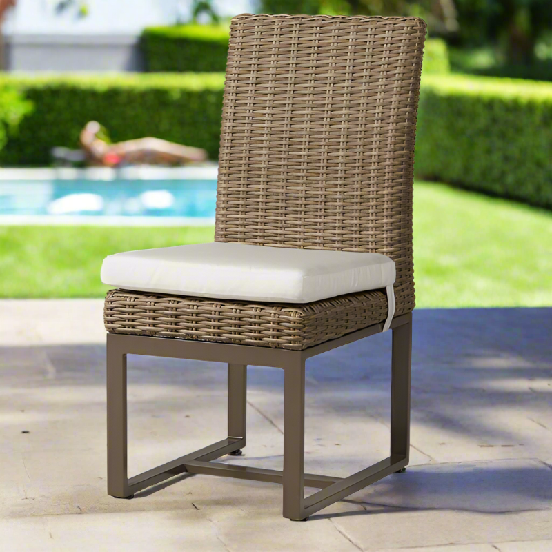 Lloyd Flanders Milan Woven Vinyl Outdoor Armless Dining Chair