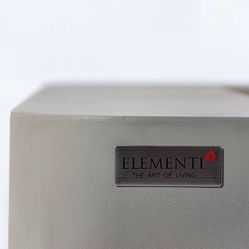 Elementi Plus Lucerne Glass Fiber Reinforced Concrete Outdoor Fire Pit Table
