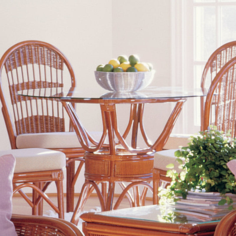 South Sea Rattan Bermuda Wicker Indoor Dining Table