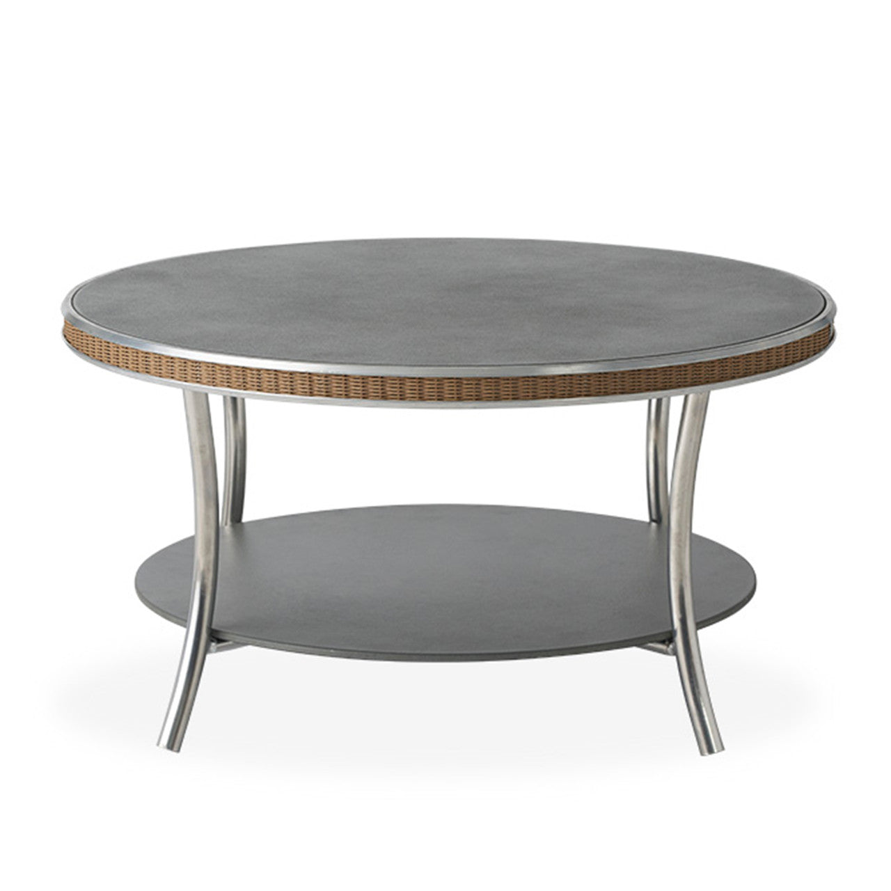 Lloyd Flanders Essence 33" Round Cocktail Table with Cocktail Glass