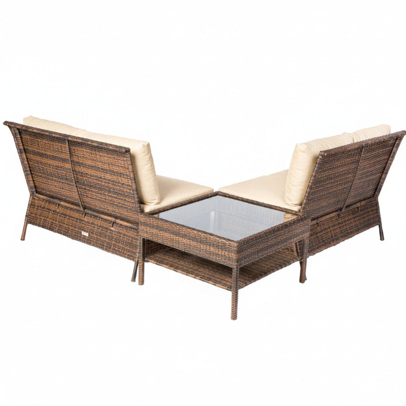 Alfresco Home Logan 5-Person Outdoor Sectional Wicker Set