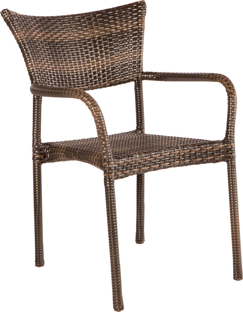 Alfresco Home Tutto Wicker Dining Arm Chair (Set of 2)