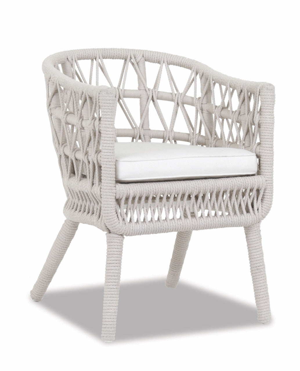 Sunset West Dana Rope Dining Chair with cushions