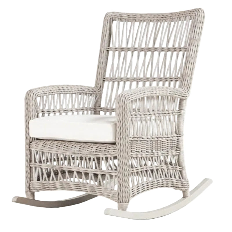 Lloyd Flanders Mackinac Woven Vinyl Outdoor High Back Porch Rocker