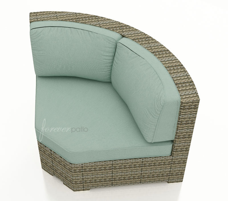 Forever Patio Hampton Wicker Sectional Curved Corner Chair