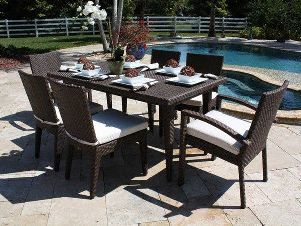 Hospitality Rattan Soho Wicker 7 Piece Dining Set