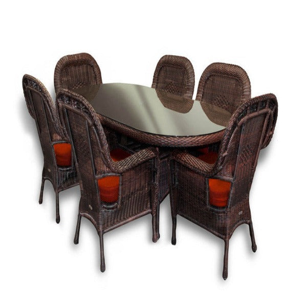 Tortuga Outdoor Sea Pines Resin Wicker 7 Piece Oval Dining Set