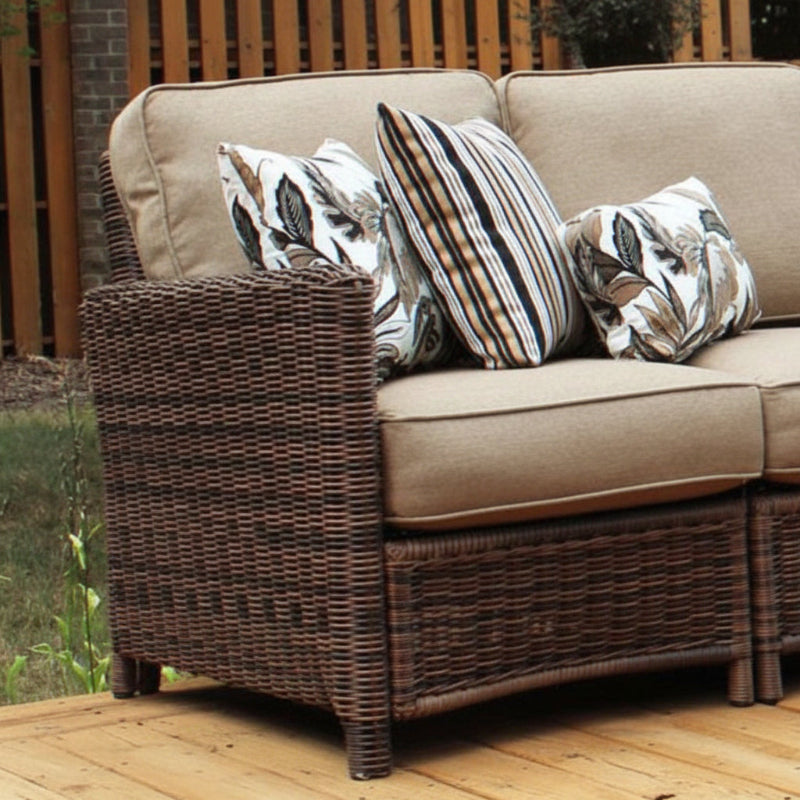 South Sea Rattan Del Ray Resin Wicker Outdoor Sectional Left End Piece