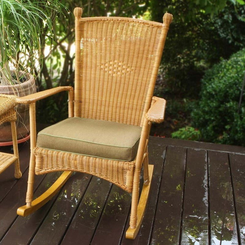 Large wicker rocking discount chair