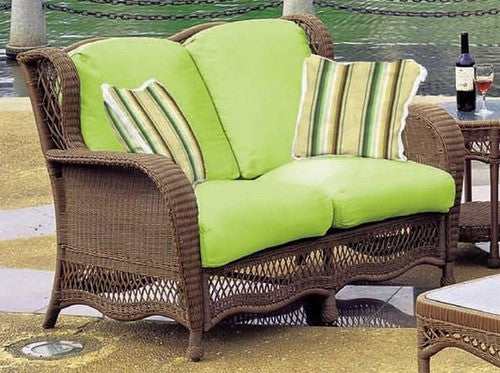 Replacement Cushions for South Sea Rattan Riviera Wicker Love Seat and Double Glider
