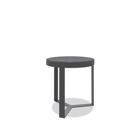 Sunset West Bazaar Contemporary "18" Round End Table, Graphite Finish