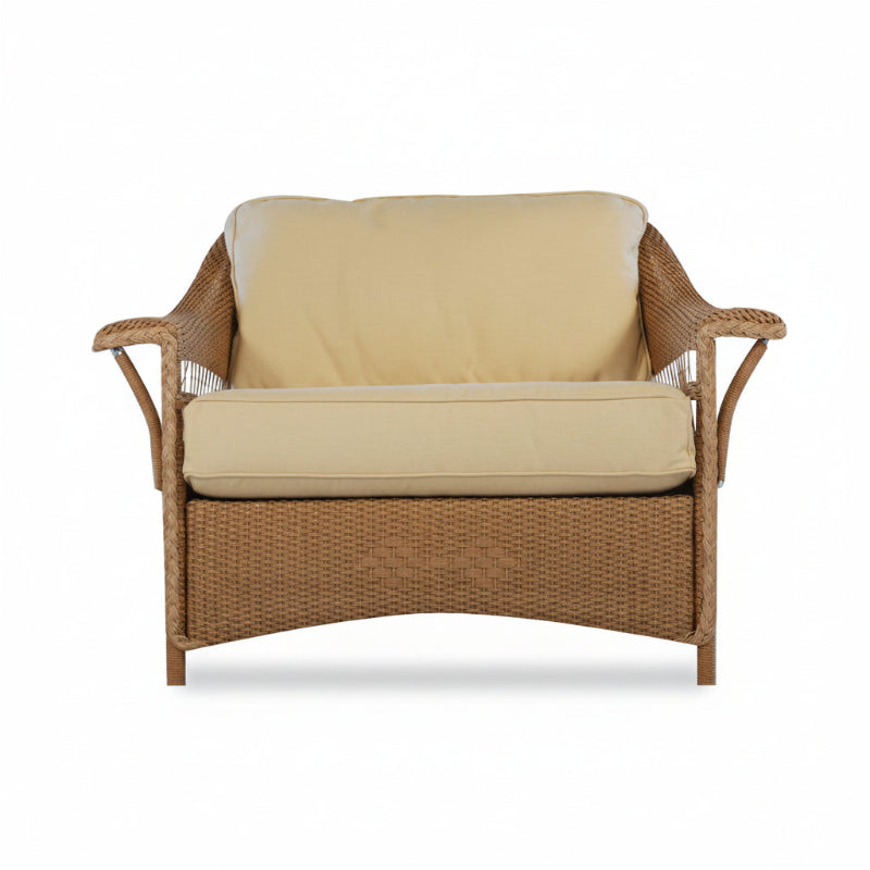 Lloyd Flanders Nantucket Wicker Outdoor Chair and a Half
